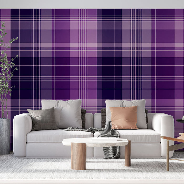 Foto Behang Schots | Traditionele Paarse Tartan