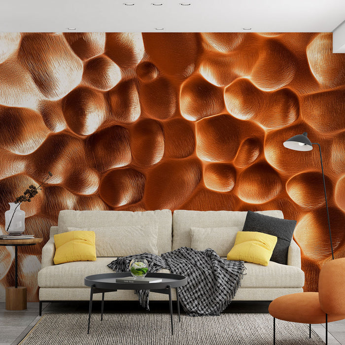 Tapet efect metalic | Texturi cupru și strălucitoare pentru un stil contemporan