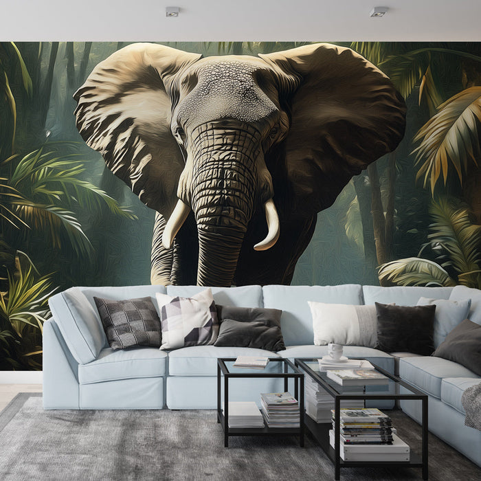 Papel pintado elephant | Wild elegance in the heart of the jungle