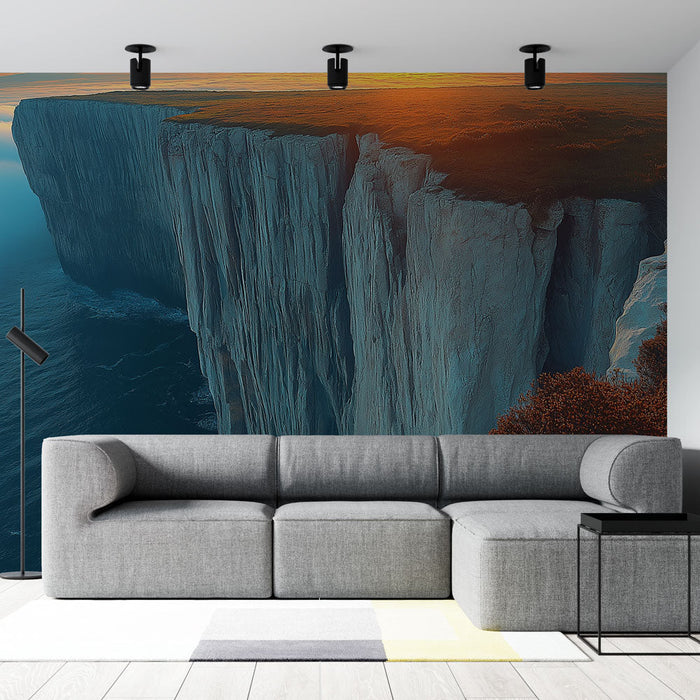 Papel pintado majestic-cliff | Un paisaje costero dramático al atardecer