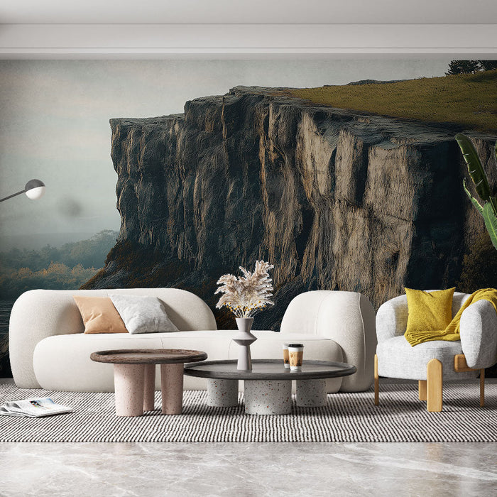 Tapeta útes | Velkolepý výhled na útes s výhledem na vegetaci