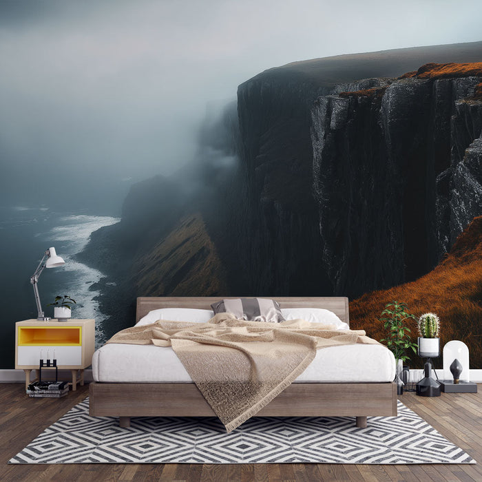 Tapeta útesy | Velkolepá mlhavá pobřežní krajina