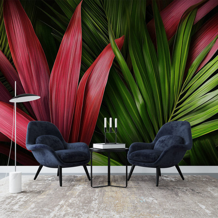 Tapeta Kolorowe liście | Wielobarwne liście o bogatej teksturze