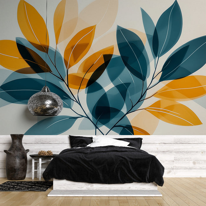 Mural Wallpaper colorful foliage | Transparency games