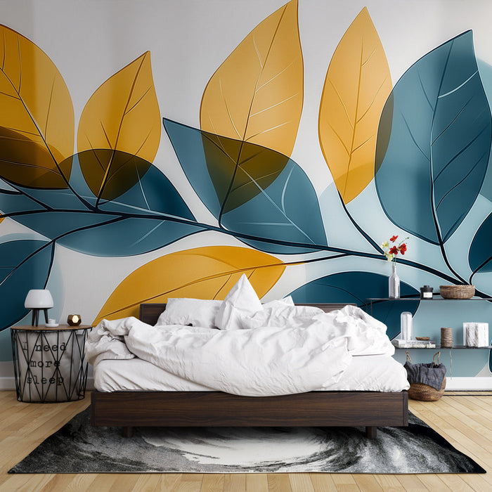 Mural Wallpaper colorful foliage | Shadow and light