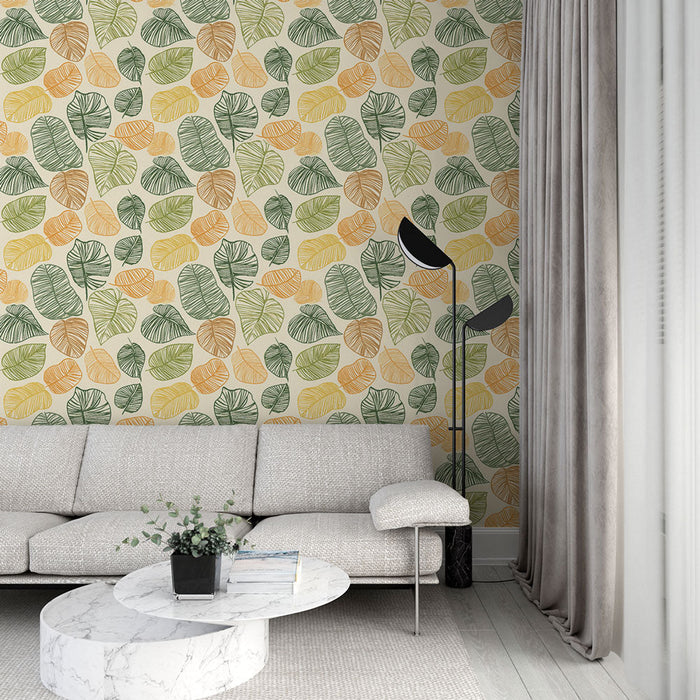 Fototapeet värvikas lehestik | Elav segu lehtedest soojades ja looduslikes toonides