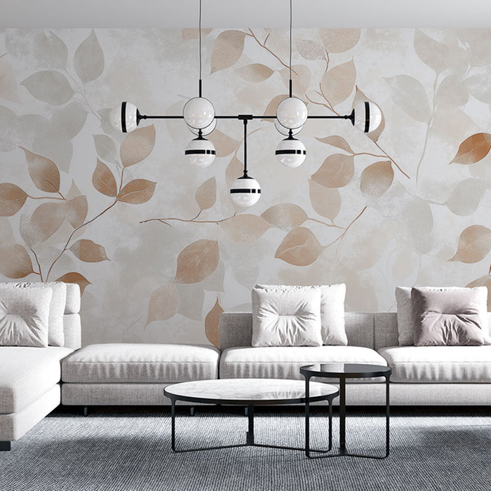 Pilditapet õrn lehestik | Neutraalsetes toonides pehmed lehed