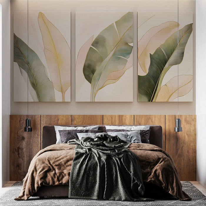 Tapeta s listím | Jemné listy a pastelové odstíny