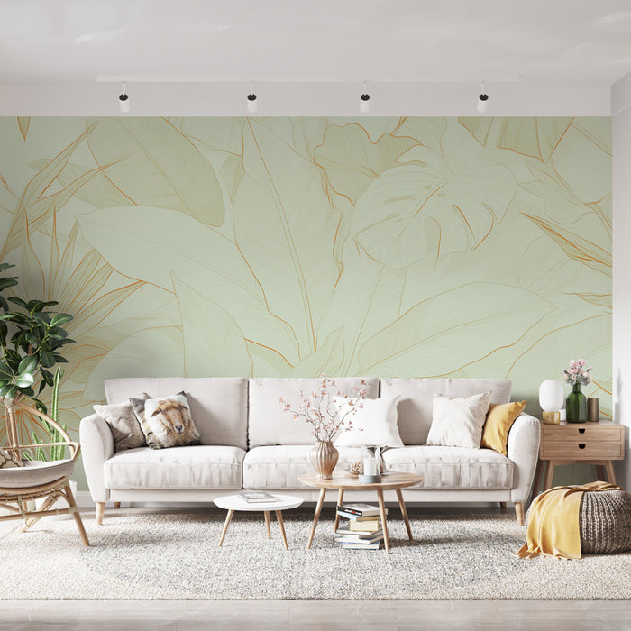 Carta da parati fogliame verde di sfondo | Panoramica