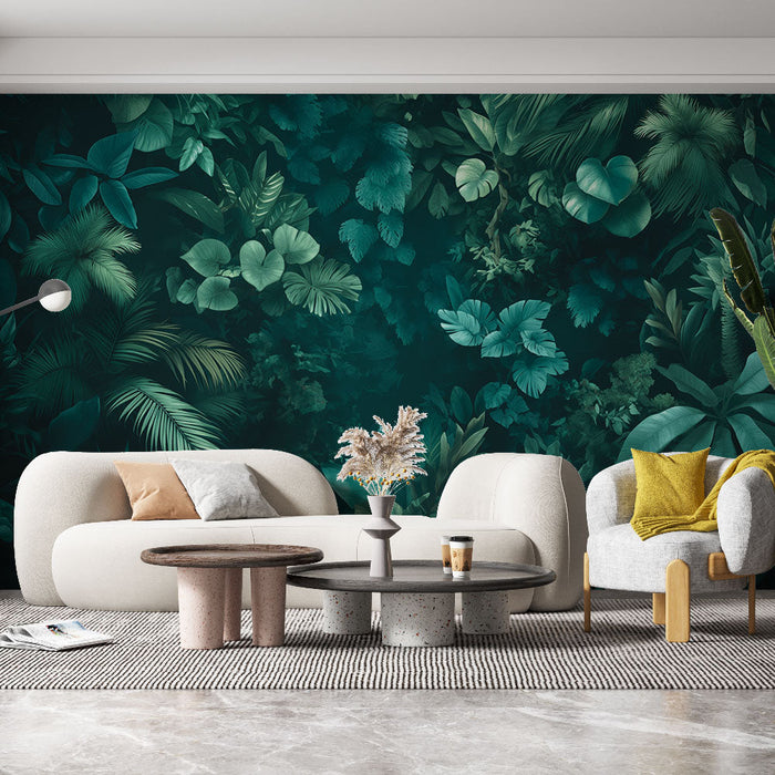 Tapeta s listím | Modrý rovníkový les