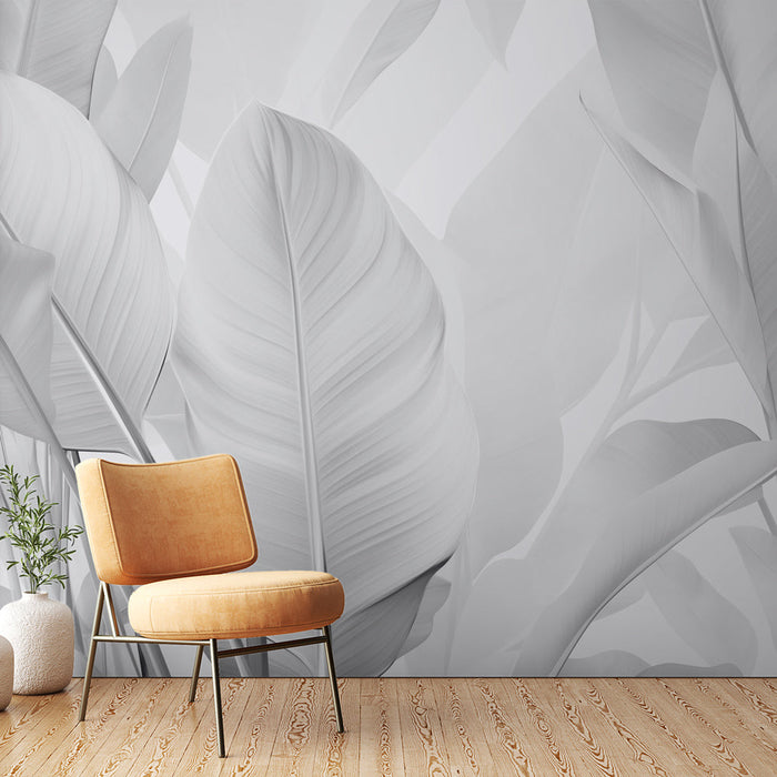 Fototapeet hall lehestik | Monokroom