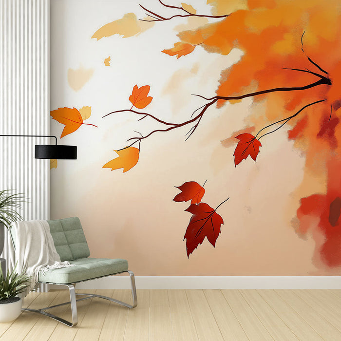 Tapeta narančasto lišće | Alegorija jeseni