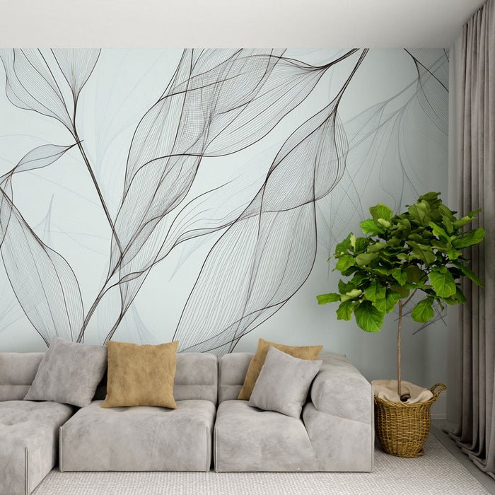 Fototapet lišće | Apstraktni vodeni zeleni stil