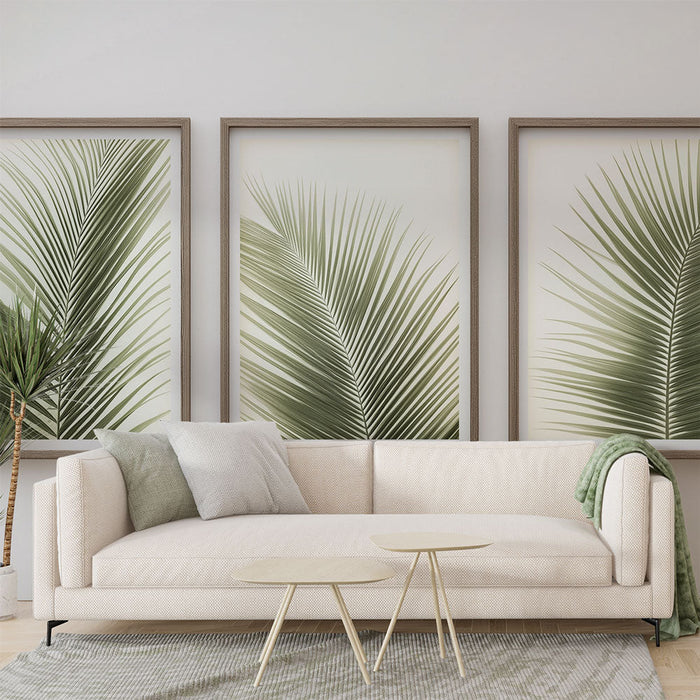 Fototapeet lehestik | Kolm õrna palmilehe trükist