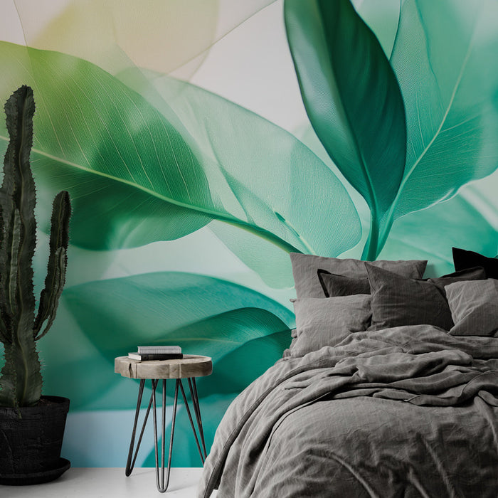 Mural Wallpaper tropical foliage | Transparency games