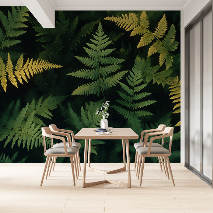 Green foliage Mural Wallpaper | Forest panoramic