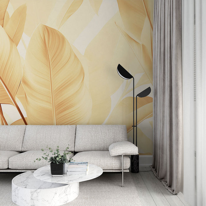 Ταπετσαρία με φύλλα εποχής | Μονόχρωμη
