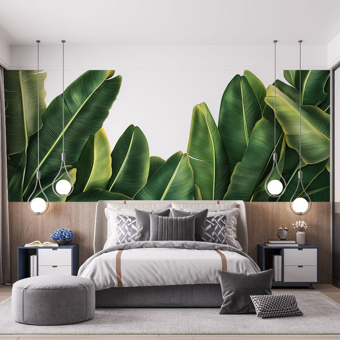 Фототапет banana leaf | Буйни листа в нюанси на зелено