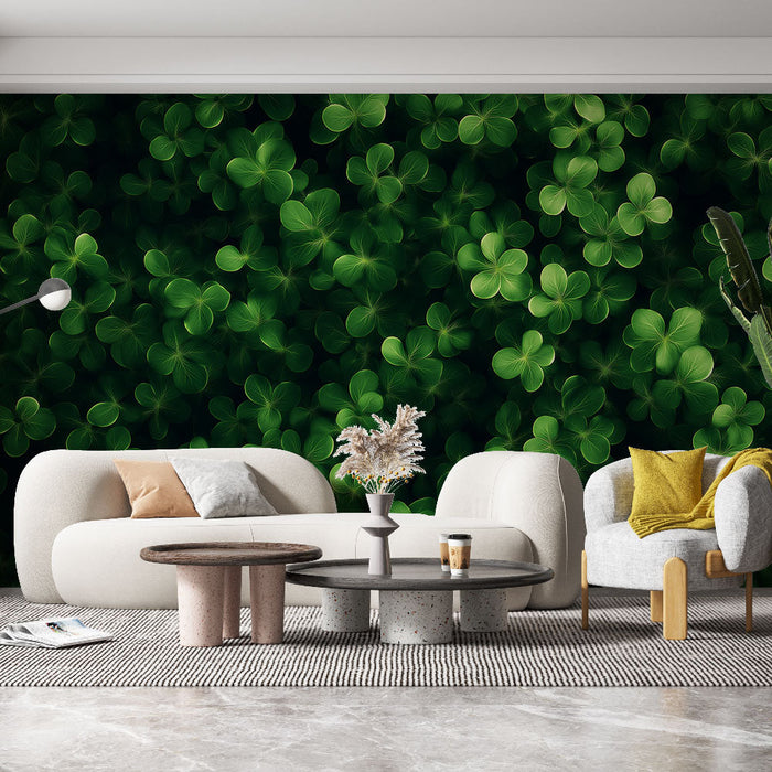 Тапет бананов лист | Богат модел на детелина