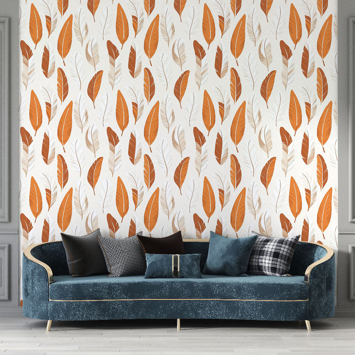 Fototapet jesenski listovi | Uzorak lista u toplim nijansama