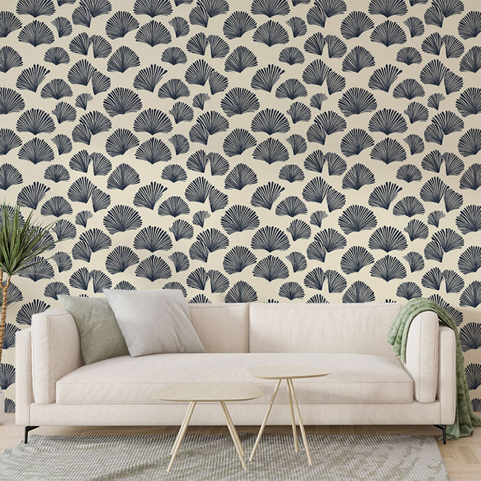Tapetti palmunlehti | Eleganteja palmun aiheita vaalealla taustalla