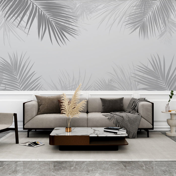 Tapeta z liści palmowych | Między czernią a bielą