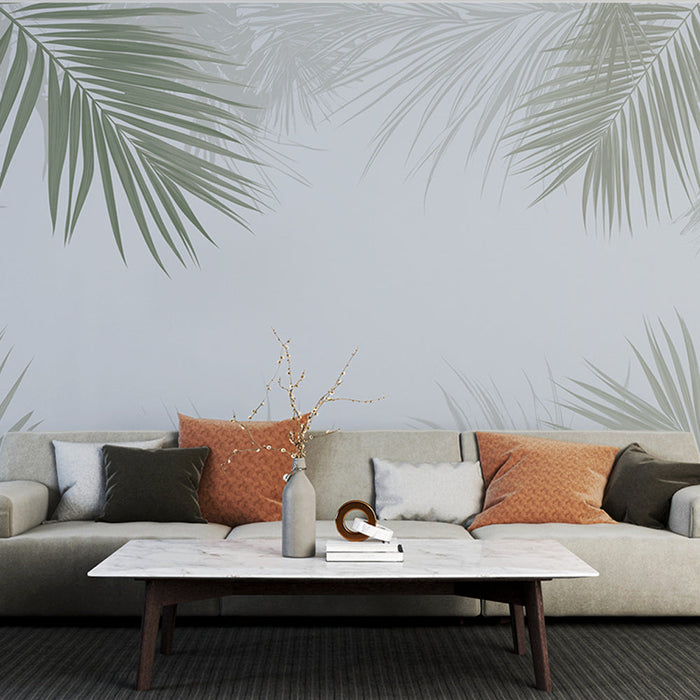 Fototapet palm blad | Mellom grønn og blå