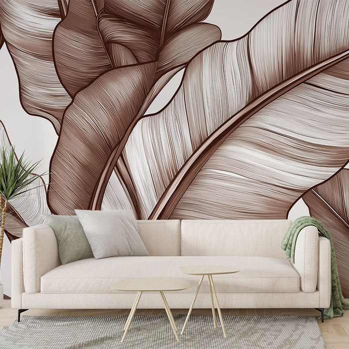 Papel de parede elegante folhas | Padrões de folhas online e texturas refinadas