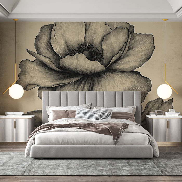 Mural Wallpaper flower-1 | Illustration of an elegant flower