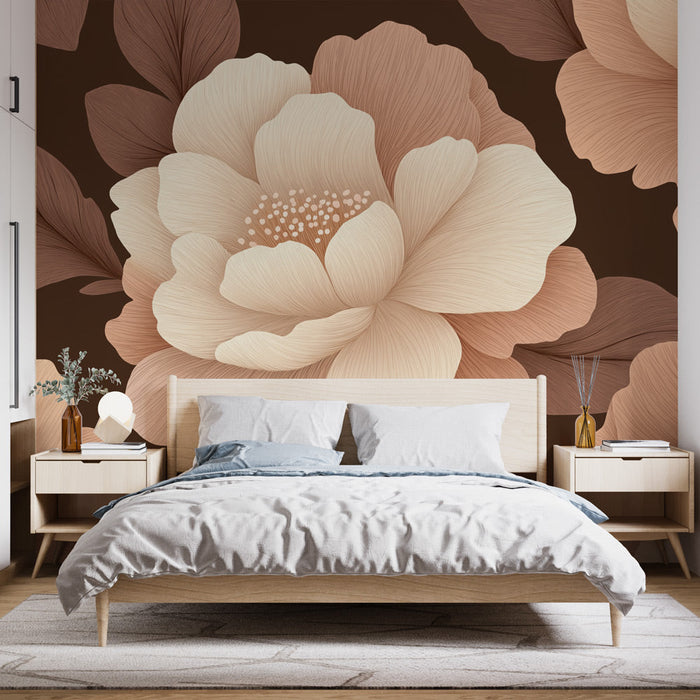 Tapetti pastellinkukat | Beige ja vaaleanpunaisen välissä