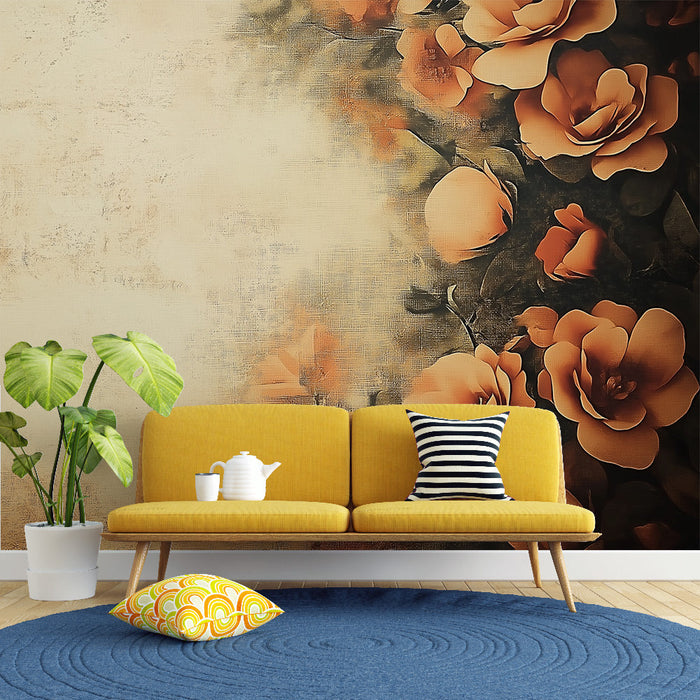 Carta da parati | Rose eleganti su sfondo morbido