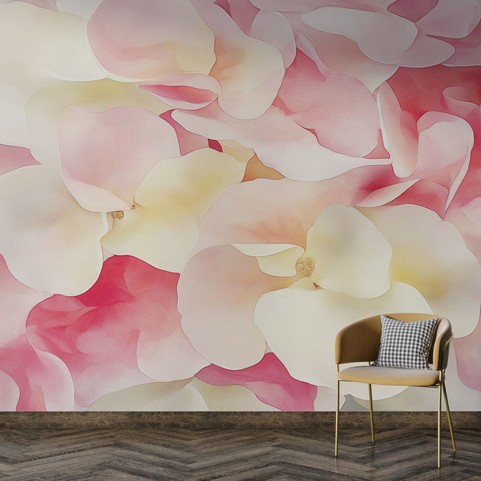 Tapetti vaaleanpunaiset kukat | Hienovaraiset terälehdet ja pehmeät sävyt