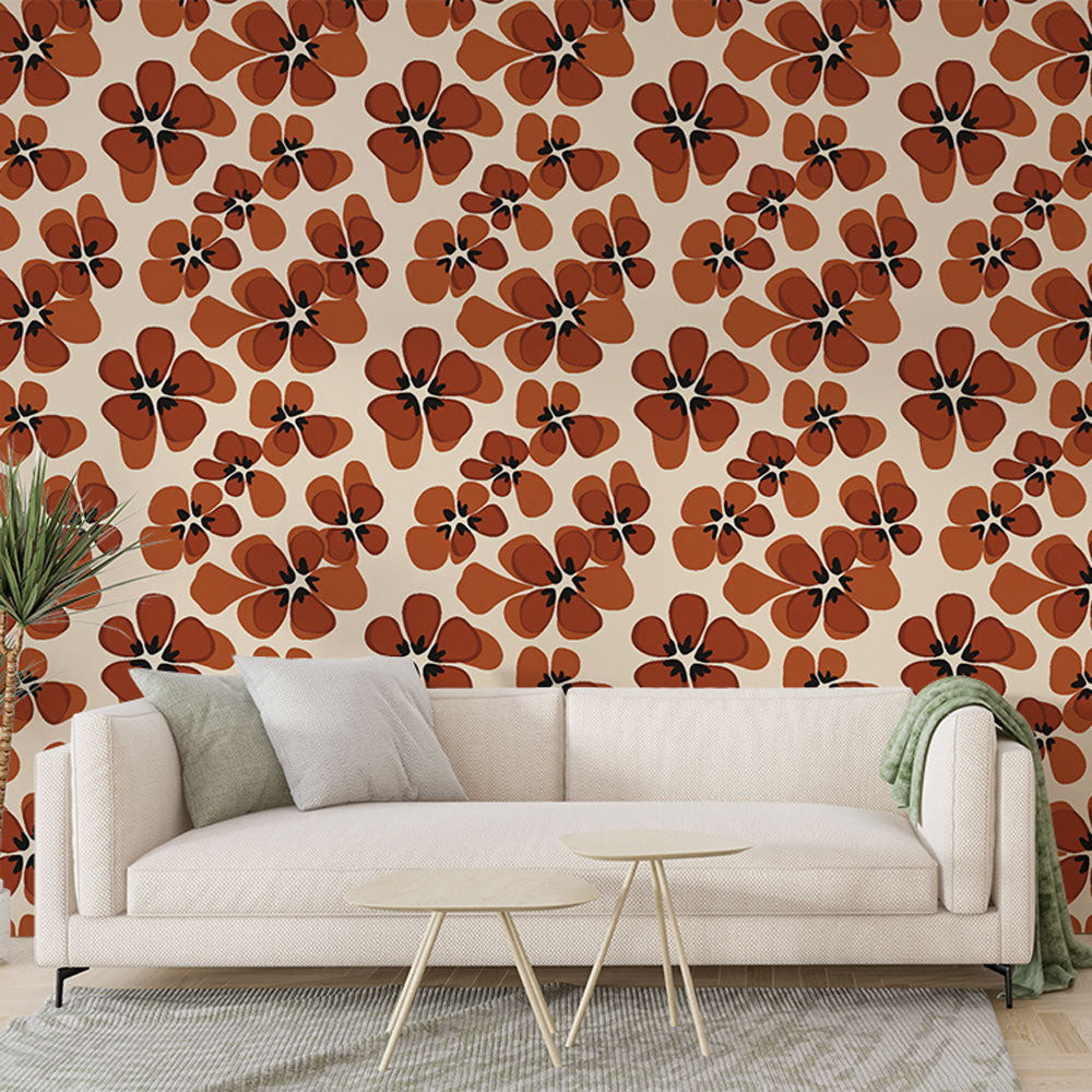 Fototapet - Blomstrende trær med traner på jade grønn. - Tapet.com, image size:1000x1000