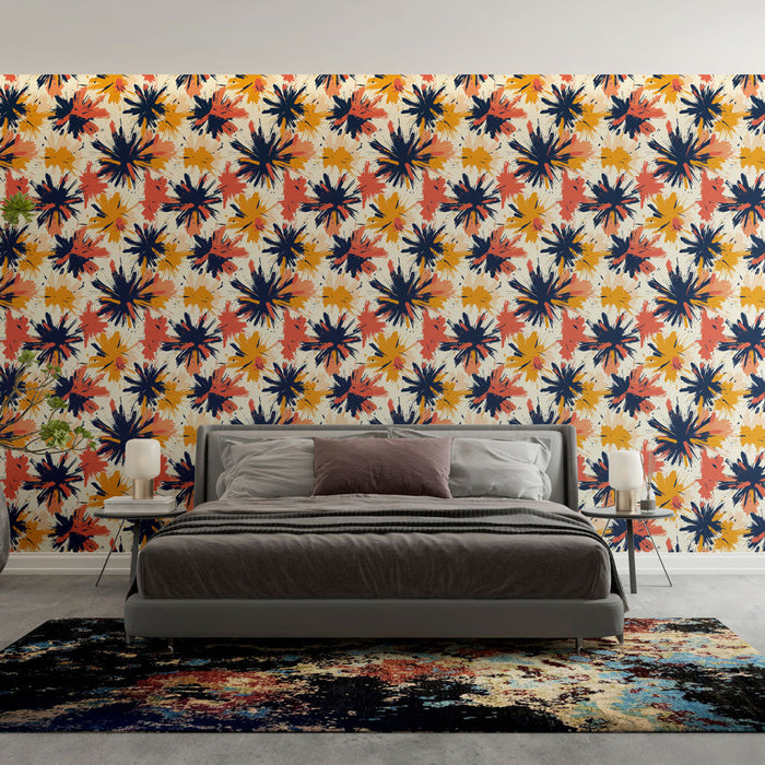 Foto Behang dynamische bloemen | Levendige en kleurrijke bloemmotieven