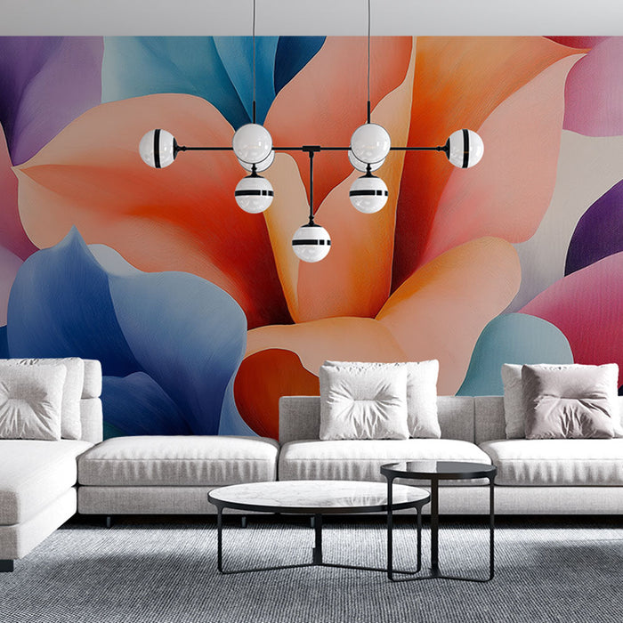 Mural tapet floral | Blomster i pastell og lyse nyanser