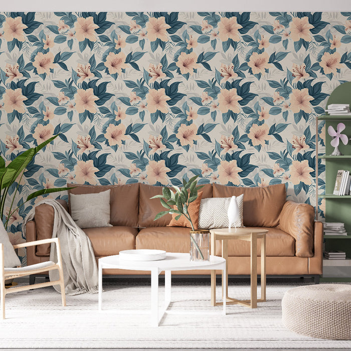 Floralni Tapete | Delikatni uzorci cvijeća u nježnim i umirujućim tonovima