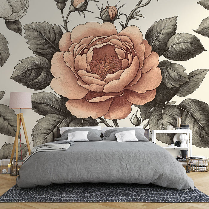 Seinatapeet | Õrnad roosid heledal taustal