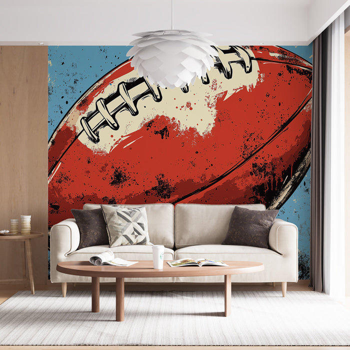 Papel pintado American Football | balón de fútbol americano sobre fondo artístico