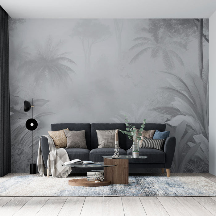 Fototapet orman | Büyüleyici siyah beyaz doğa