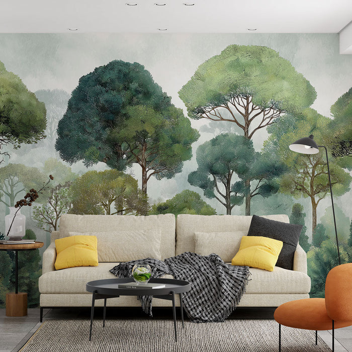 Tapeta zeleni šuma | Prirodni bijeg u srcu veličanstvenih stabala