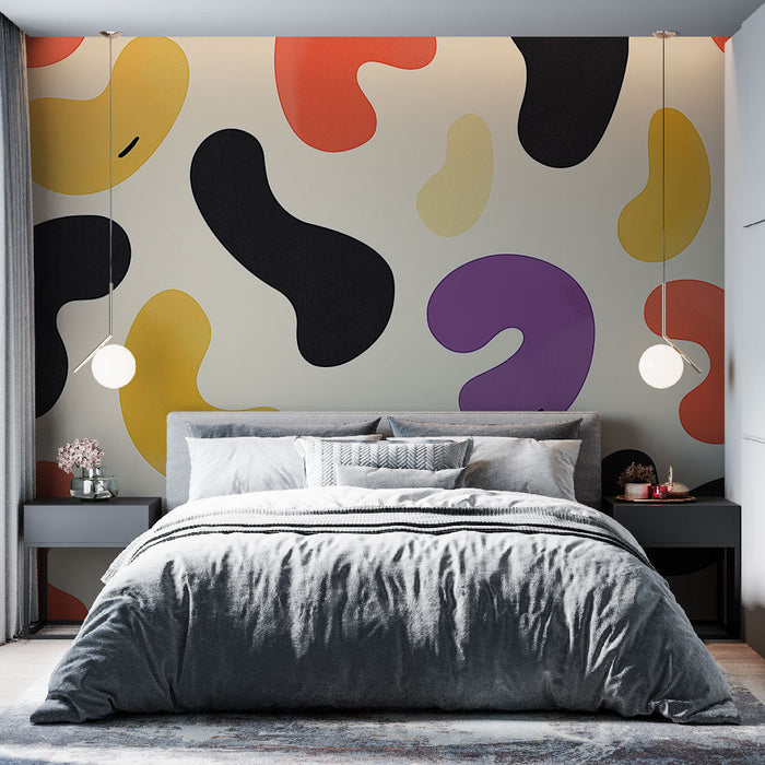 Ozadje z abstraktnimi oblikami | Pisani in sodobni vzorci na svetli podlagi