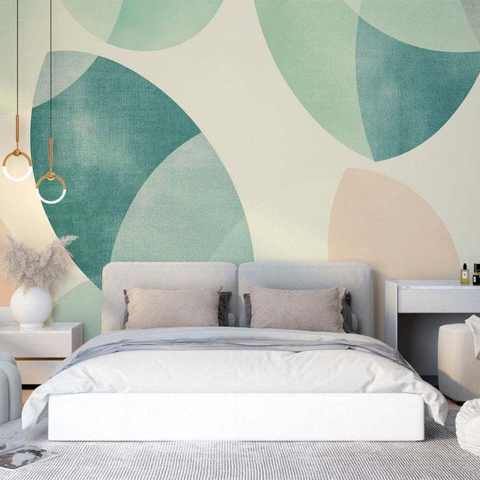 Tapeta z abstrakcyjnymi kształtami | Organiczne wzory w pastelowych kolorach