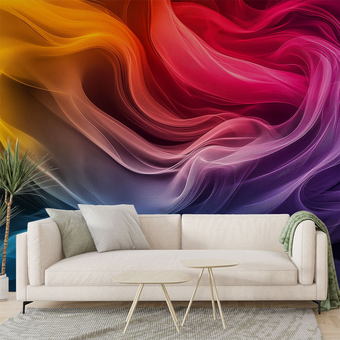 Foto Behang rook | Kleurverloop van regenboogkleuren