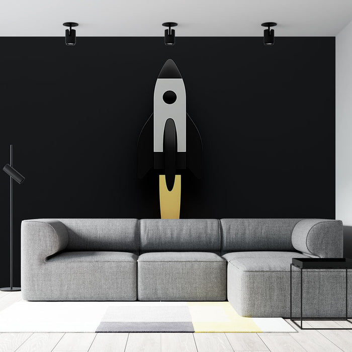 Fototapeta raketa | Sodobna in elegantna zasnova v črni in beli barvi