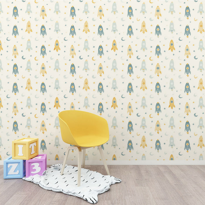 Tapeta rakiety | Uroczy wzór kolorowych rakiet w kosmosie