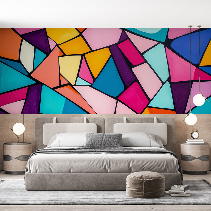 Abstrakt Geometrisk Mural Tapet | Som et Maleri