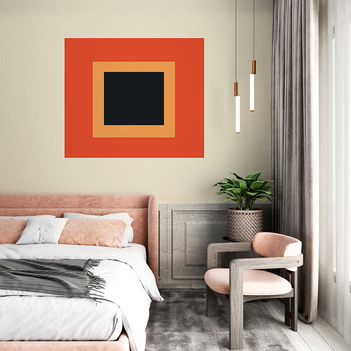 Fototapet | Fargerike konsentriske sirkler på lys bakgrunn