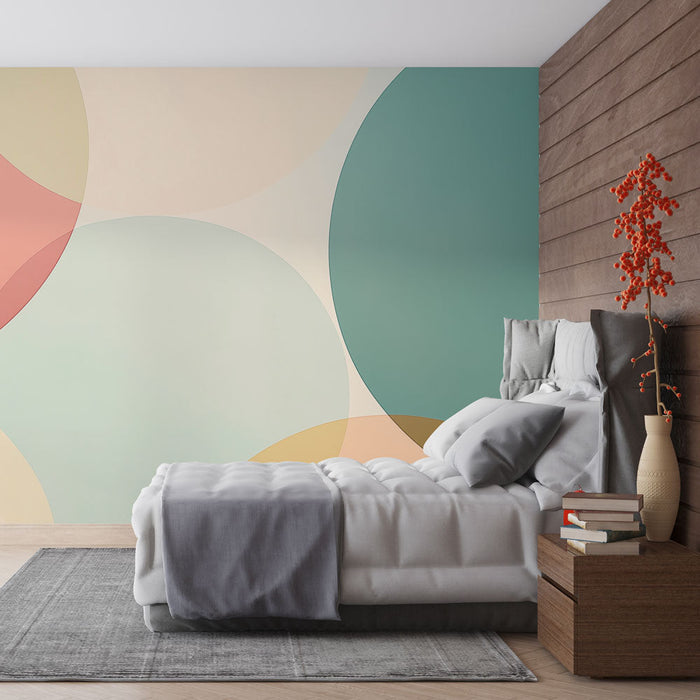 Seinapiltapeet | Pastelsed ja Läbipaistvad Ringid Pehme Atmosfääri Loomiseks