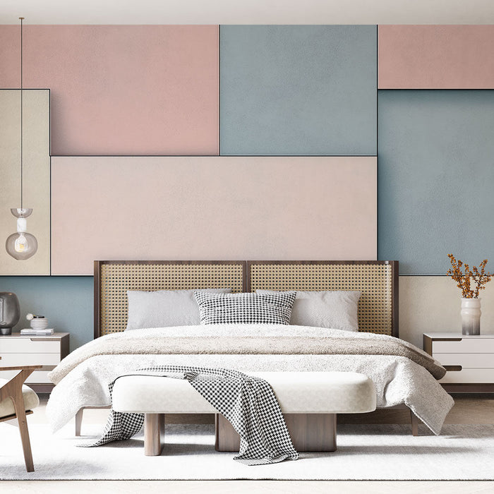 Carta da parati geometrica | Modello di forme rettangolari pastello