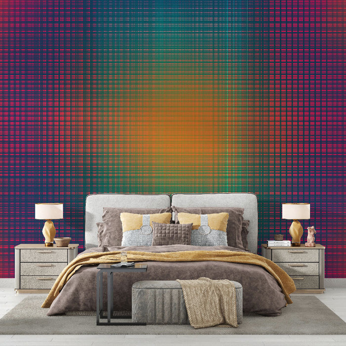 Mural Wallpaper geometrijski | Živahen in dinamičen vzorec prepletenih linij